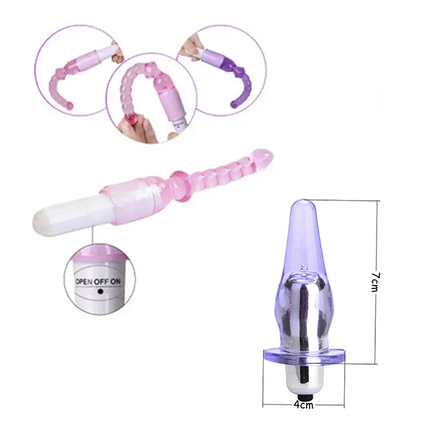 Kit Plug Anal 7 Piezas Jelly Perlas Gradual