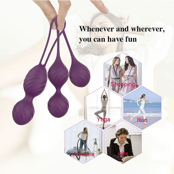 Kit 3 Bolas De Kegel Vibrante Inalámbrico