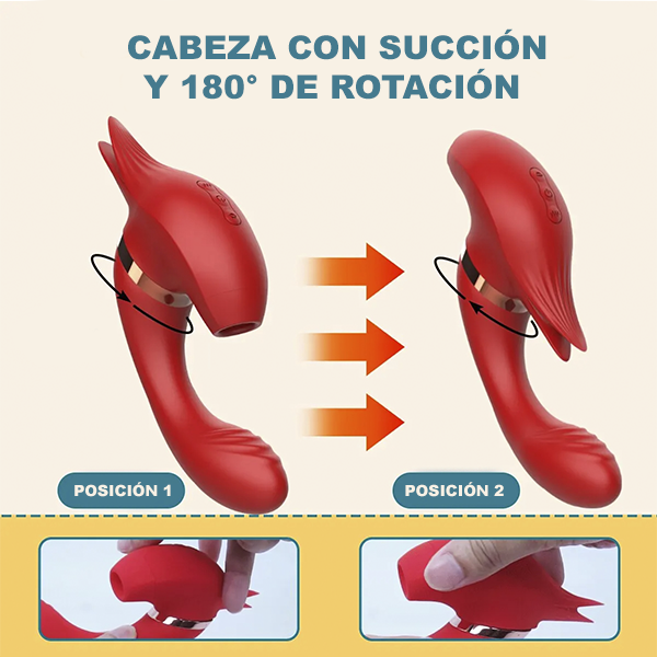 Vibrador y Succionador Estimulador 3 En 1