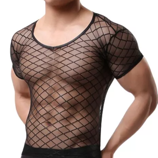 Conjunto De Malla, Lenceria para Hombre Negro M/L