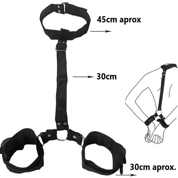 Kit BDSM Amarre De Collar + Esposas