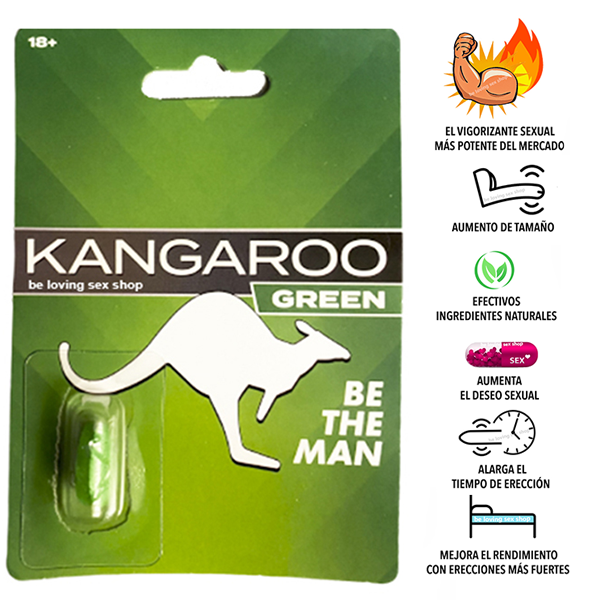 Pastilla Vigorizante Kangaroo For Him Green