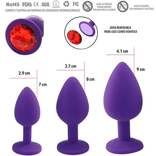 Kit de 3 plug de silicon