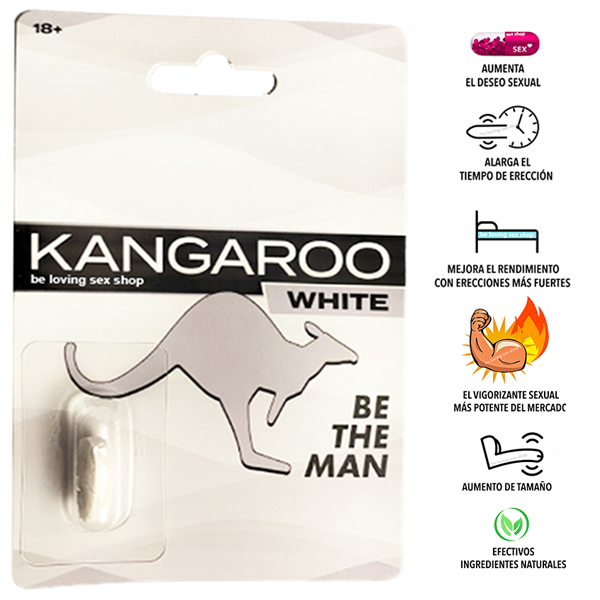 Pastilla Vigorizante Kangaroo White Intense