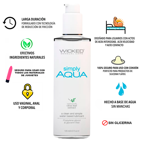 Lubricante Vegano Wicked Simply 120 Ml