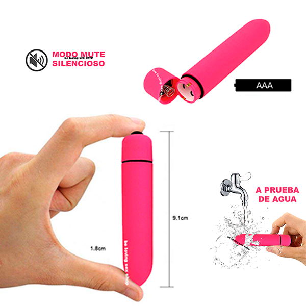 Mini Bala Vibrador Silencioso Rosa
