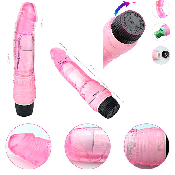Vibrador Jelly Masajeador Gel Suave