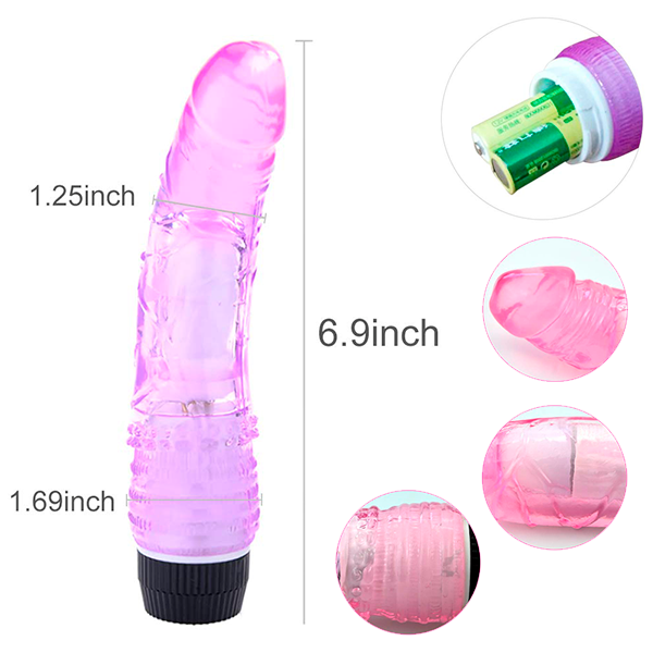 Vibrador Jelly Masajeador Gel Suave