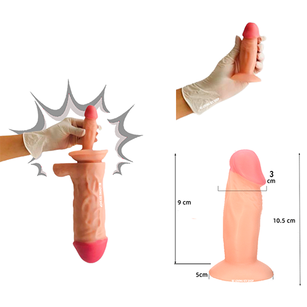 Mini Dildo Realista Suave como Chupon 10 cm
