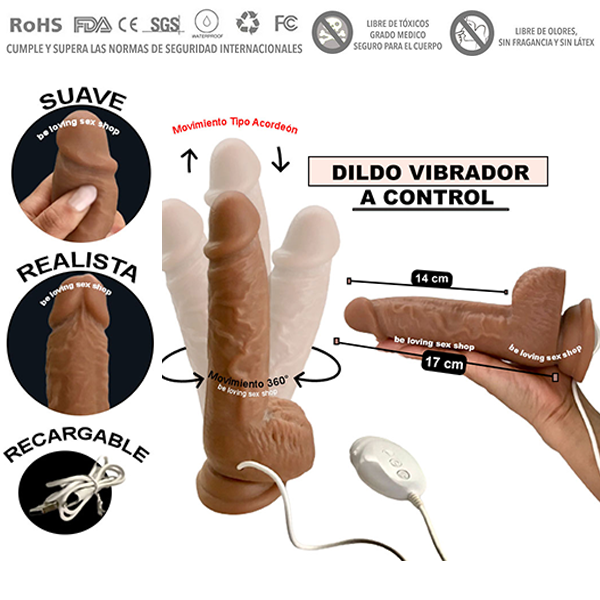 Dildo Vibrador Control Remoto Pene Realista