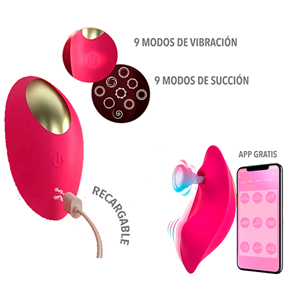 Vibrador Succionador + App Control USB