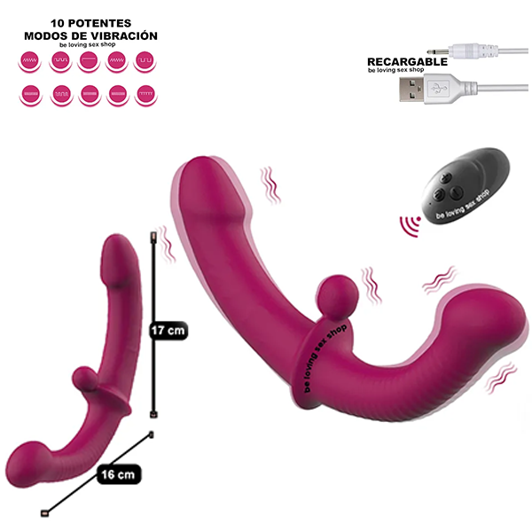 Vibrador Doble Pareja Lesbico USB