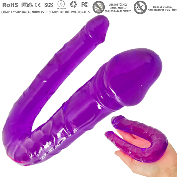 Dildo Doble Suave Cabeza Flexible