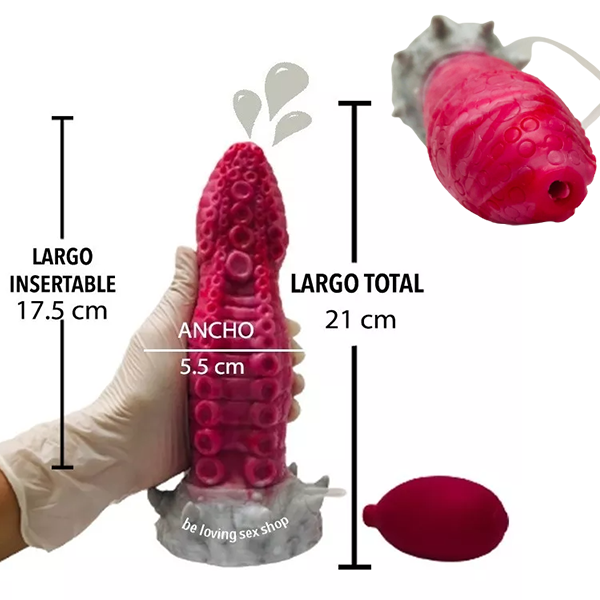 Dildo Con Eyaculación Alien Pulpo 21 cm