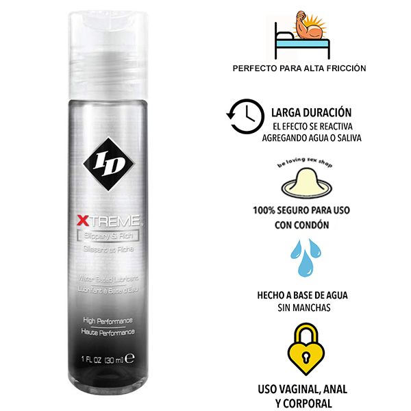 Lubricante Id Xtreme Alta Intensidad 30 Ml