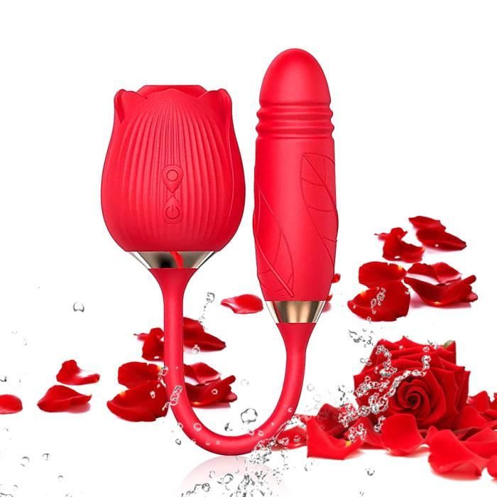 Rosa Succionadora Vibrador Efecto Acordeón Doble Estimulación