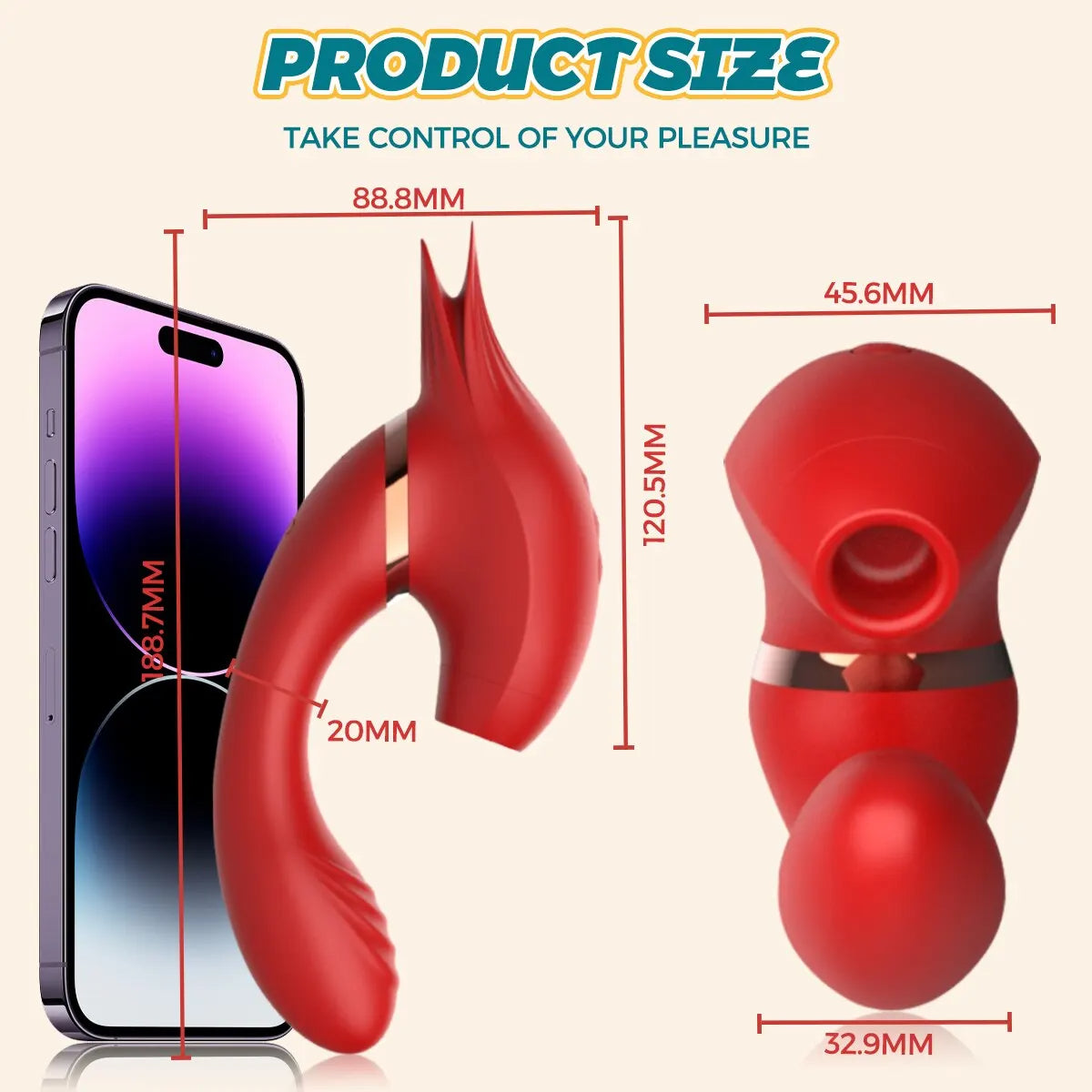Vibrador y Succionador Estimulador 3 En 1