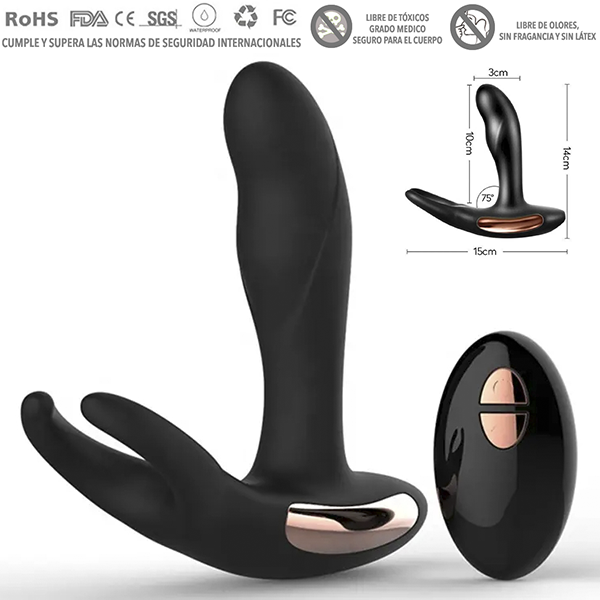 Vibrador Anal Doble Motor Remoto