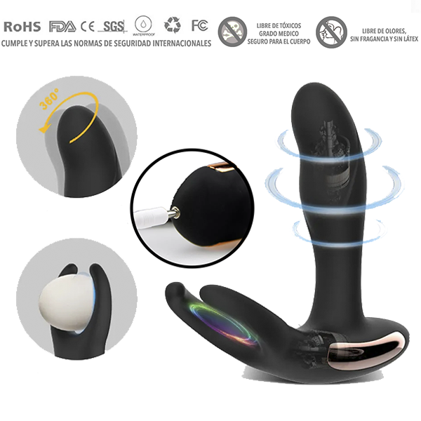 Vibrador Anal Doble Motor Remoto