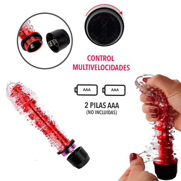 Vibrador Texturizado Jelly Gel